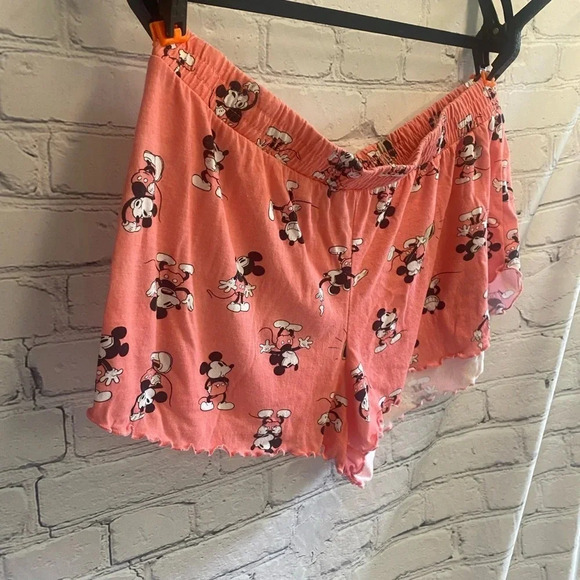 5/$20 Disney‎ Women’s 2 piece Mickey Mouse Pajama Set XL 16/18 Coral - Picture 6 of 11